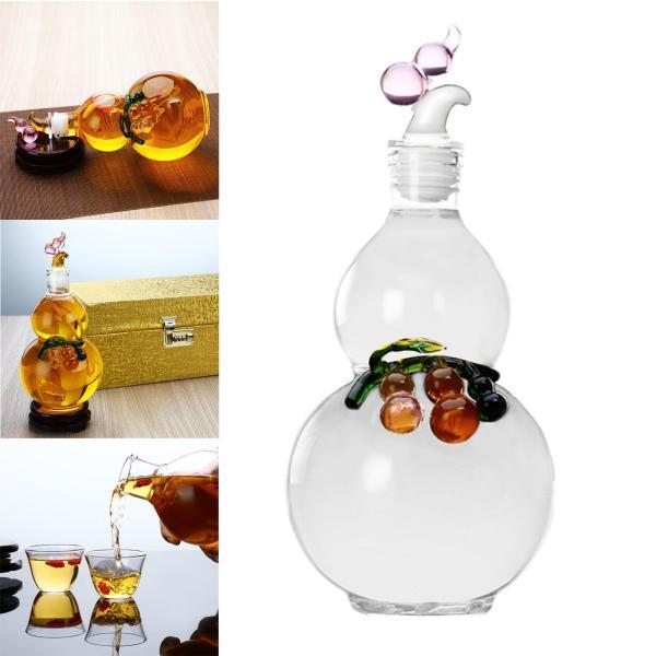 ひょうたん型ガラス酒デカンタバーボンスコッチガラス製品ホームワイン