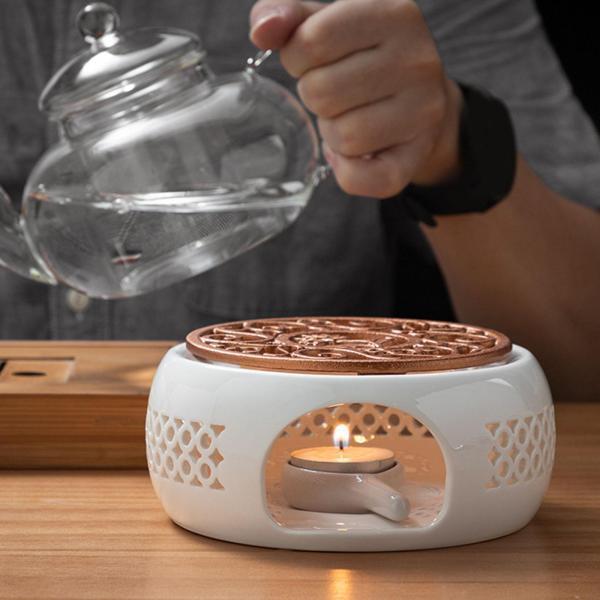 ティーウォーマー 陶器 北欧 キャンドルホルダー ヒーター 装飾