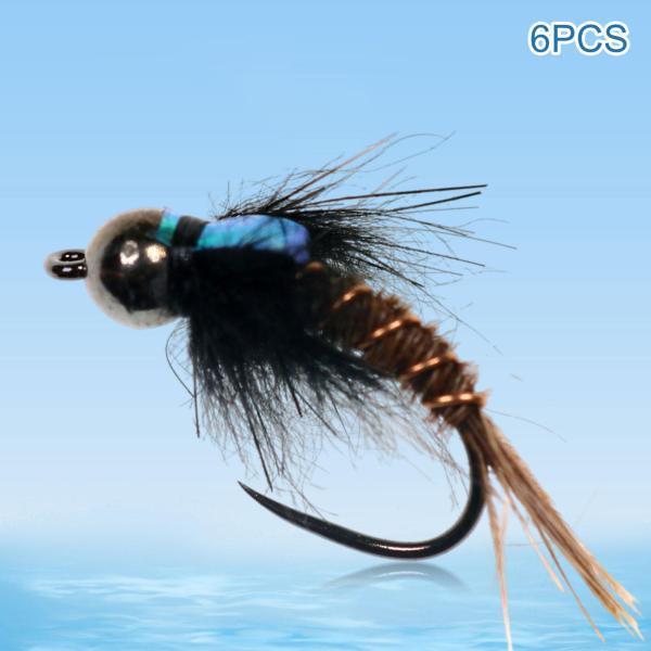 バイオミメティックフィッシングルアー6個キット 8 10 12釣り道具のフライフィッシング プレゼントを選ぼう