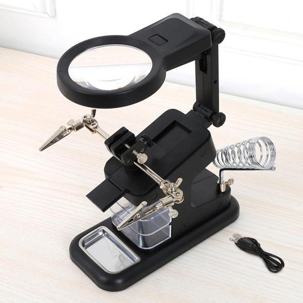 割引発見 ホビージュエリーを彫るためのクリップクランプベースベンチ付き拡大鏡スタンド