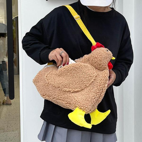 ぬいぐるみ ショルダーバッグ かわいいショルダーバッグ にわとりの