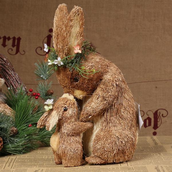 信頼 在庫あり 即納 庭の飾りを表すわらのイースターウサギのウサギの像の写真の小道具 cheltenhamrunning.co.uk cheltenhamrunning.co.uk