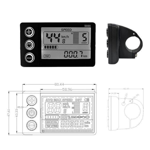 LCDS866ディスプレイパネルダッシュボードスピードコントローラーABS