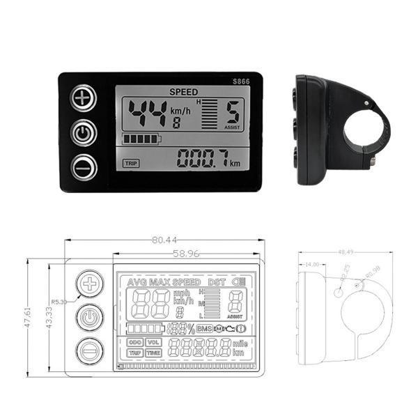 LCDS866ディスプレイパネルダッシュボードスピードコントローラーABS