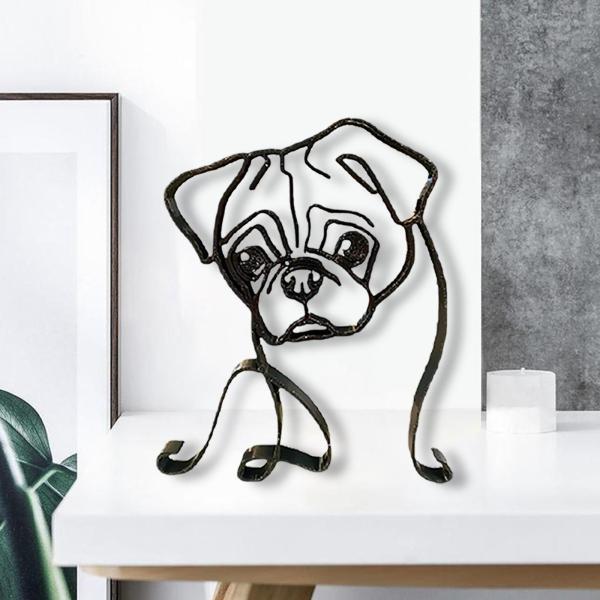 抽象的な犬の彫刻リビングルーム動物の置物彫像の装飾 サンキャッチャー