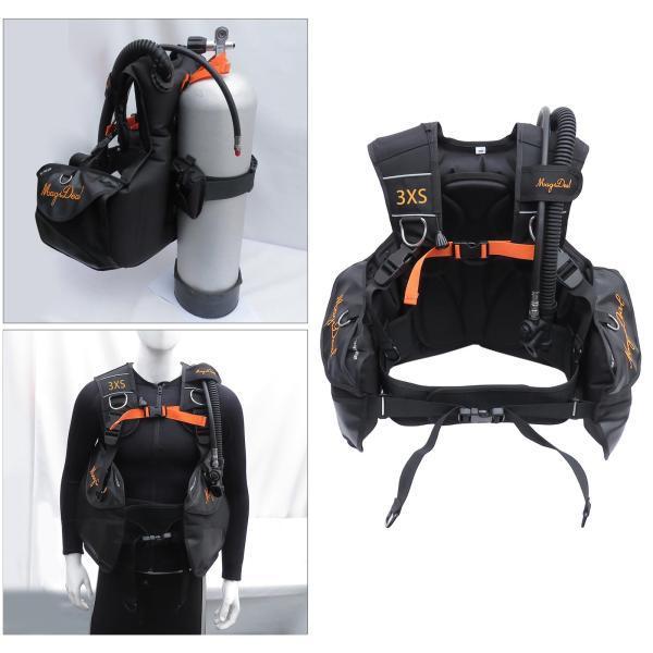 匿名配送 AqualungジャケットスタイルのスキューバダイビングBCD、統合ポケット浮力補償装置ファストロック、初心者向けのブラックインフレーション 【X2385043163】(14582円)