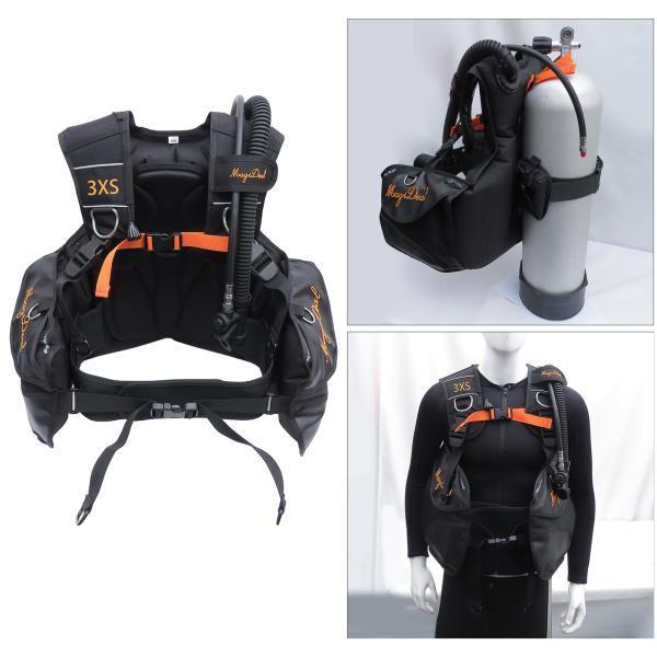 匿名配送 AqualungジャケットスタイルのスキューバダイビングBCD、統合ポケット浮力補償装置ファストロック、初心者向けのブラックインフレーション 【X2385043163】(14582円)