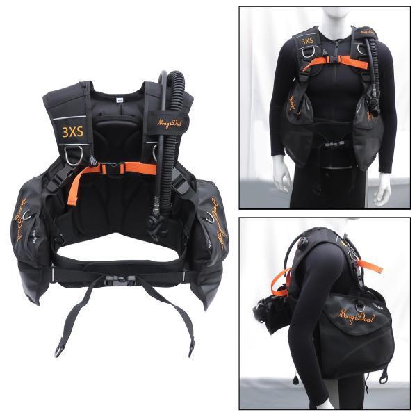 匿名配送 AqualungジャケットスタイルのスキューバダイビングBCD、統合ポケット浮力補償装置ファストロック、初心者向けのブラックインフレーション 【X2385043163】(14582円)