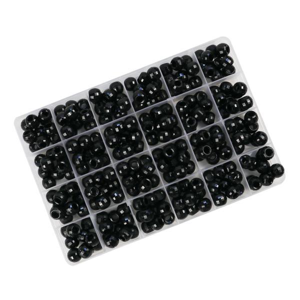 240xポニービーズキットヘアビーズDIYヘアブレイディングかぎ針編み用の大きな穴 98188518STKショップ 通販