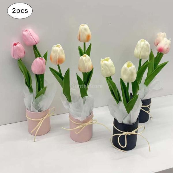 母の日 花 DIY ブーケ チューリップ 手作り 造花 花束 鉢植え 枯れない