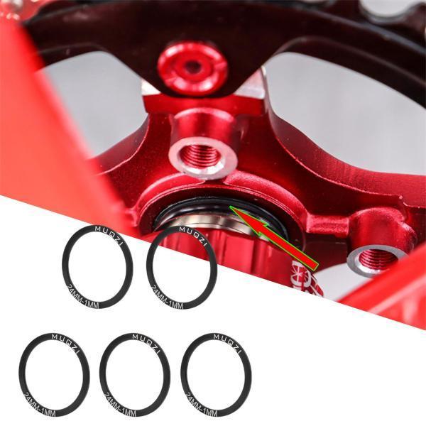 5本バイクボトムブラケットガスケット自転車クランクセットワッシャー