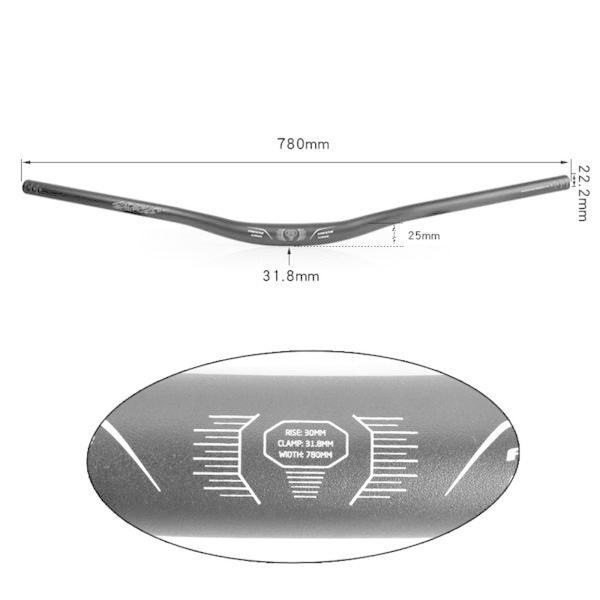 マウンテンバイクロングハンドルバーダウンヒルダートバイク用31.8mm