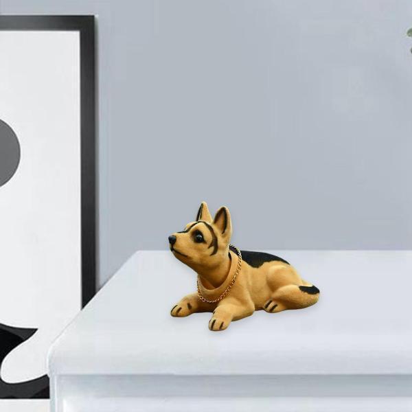 車のダッシュボードの飾りギフトのためのボブルヘッド犬の置物うなずく