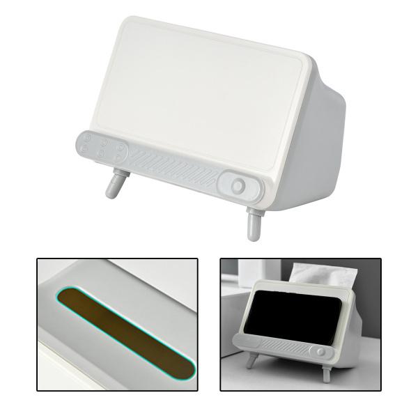 ティッシュケース テレビ型 スマホホルダー 北欧 多機能 インテリア