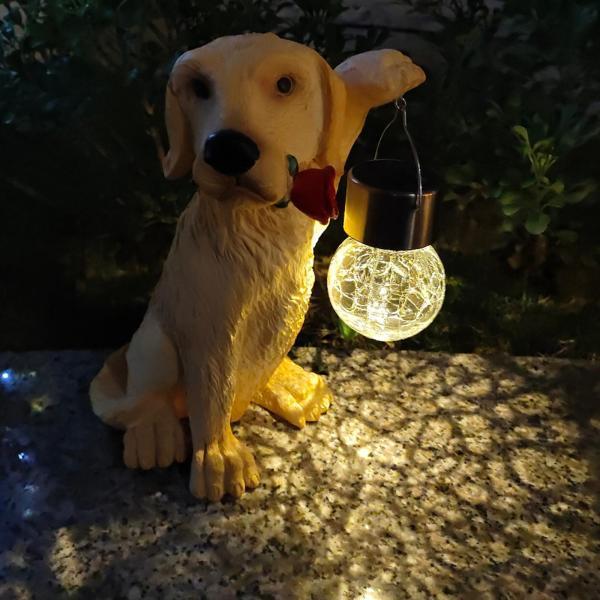 屋内イースターヤード用のソーラーランプ犬の彫刻動物の形の樹脂｜stk-shop｜06