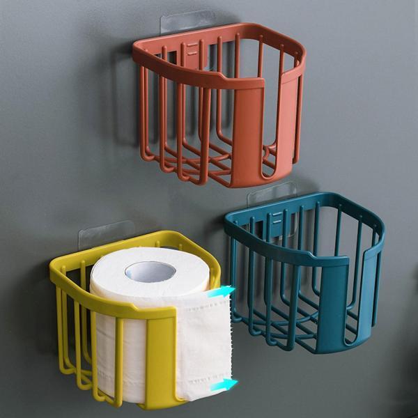 棚付き壁掛けティッシュロールホルダー 穴なし トイレットペーパーホルダー Amazon.co.jp: 穴なし トイレットペーパーホルダー 棚付き壁掛け