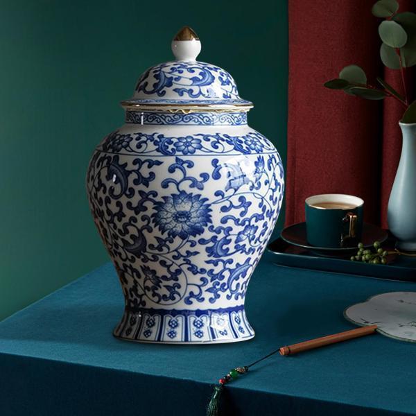 中国の陶磁器の生姜の瓶の艶をかけられた手描きのお茶の貯蔵多目的