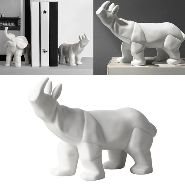 ファッションの 居間の寝室のための白い陶磁器の動物像の装飾 サンキャッチャー