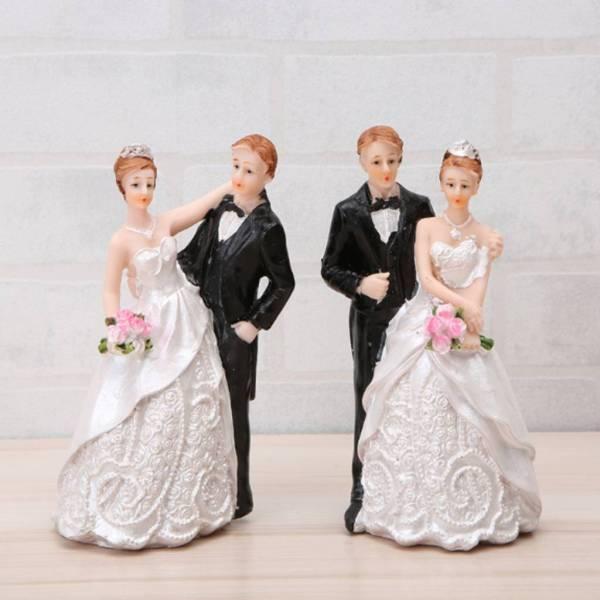 カップル 置物 ケーキトッパー 結婚式 飾り パーティー 装飾