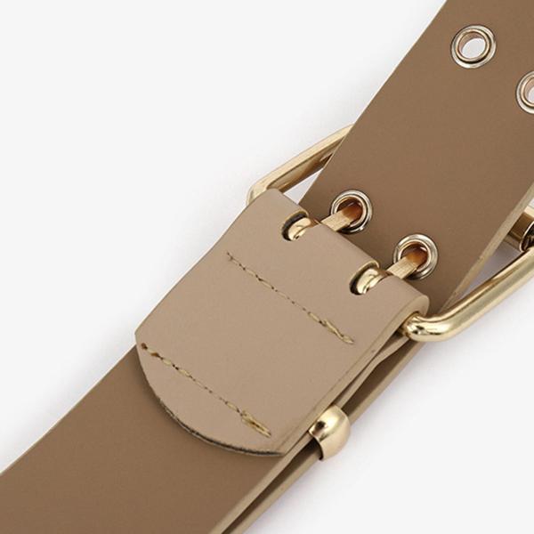 ダブル ハトメ ベルト ジーンズ ハトメ ベルト幅 1.5 インチ レザー パンク ウエスト ベルト : 98241332 : STKショップ ...