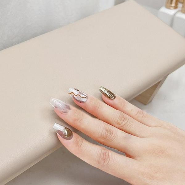 ネイルアームレスト安定防水ウォッシャブルアクセサリー簡単PU