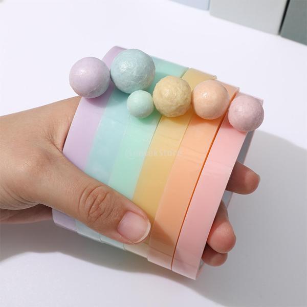 スティッキーボール 粘着ボールテープ おもちゃ ストレス解消 粘着ボール作り 減圧 子供 DIY キャンディーカラー 6個|stk-shop|04