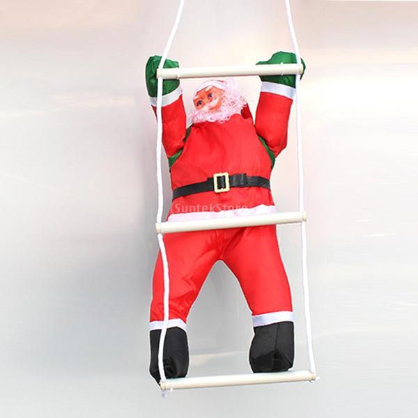 サンタ はしご登る クライミングロープ クリスマス オーナメント