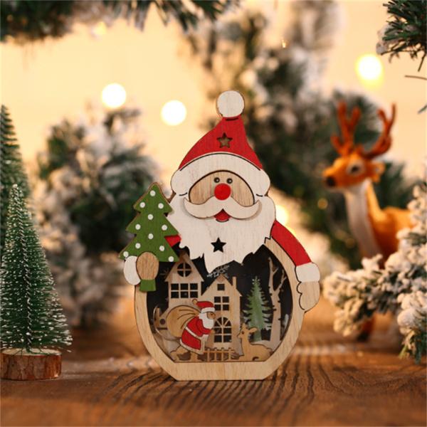 クリスマス ミニチュアハウス 木製 置物 オーナメント クリスマス飾り サンタクロース 雪だるま 発光 装飾 ライト付き 卓上 おしゃれ プレゼント｜stk-shop｜08
