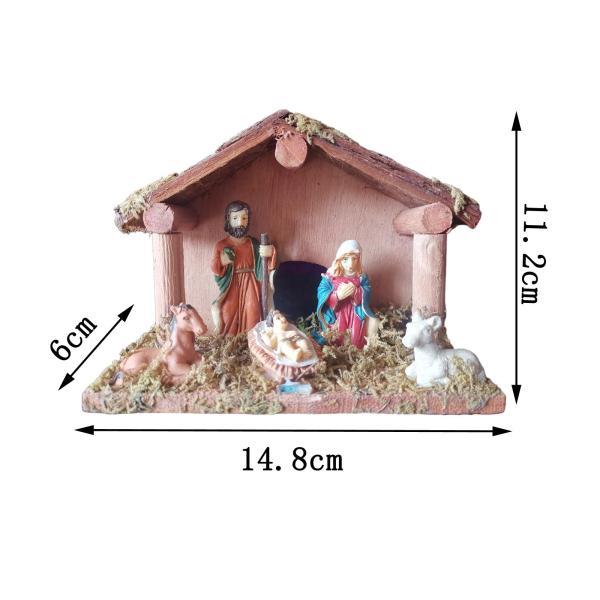 伝統的なキリスト降誕のシーンの像 クリスマス飼い葉桶 工芸品