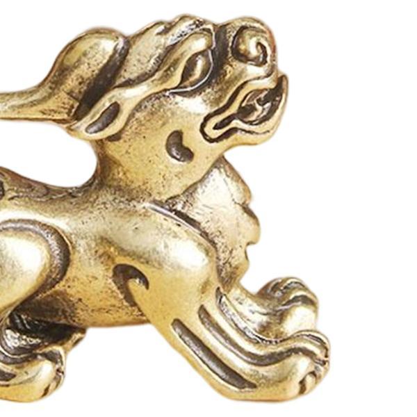 【良品】青銅製　聖獣置物　時代物　骨董アンティーク　麒麟 Amazon.co.jp: 麒麟/麒麟青純銅守護像、家庭やオフィスのための中国の