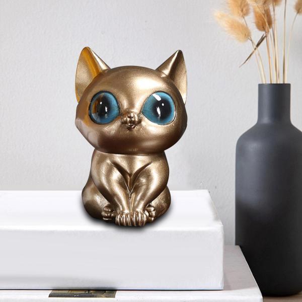 ミニ猫の像の置物 樹脂の彫刻 面白いクラフト デスク オフィス ホーム用｜stk-shop｜11