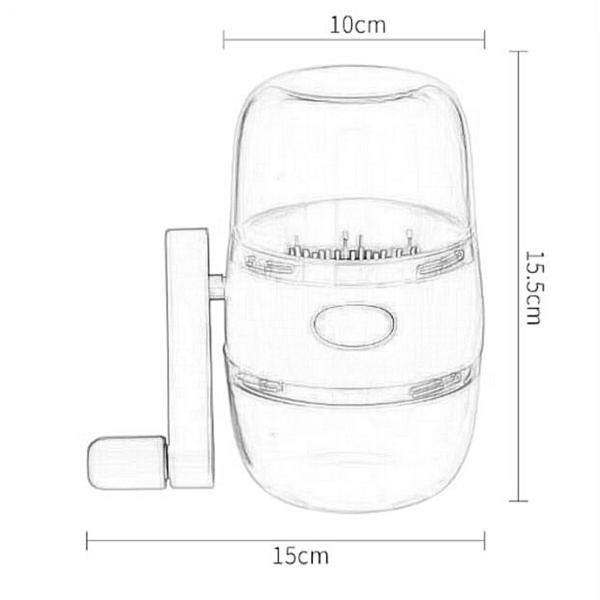 ナッツグラインダー、ハンドヘルドフードシュレッダーミンサーブレンダー、ハンドクランクガーリック手動ミニスパイスグラインダー、スパイス、ナッツ｜stk-shop｜11