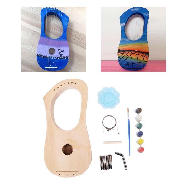 7弦DIYセット ハープ製作材料セット ポータブルDIY弦ライアー