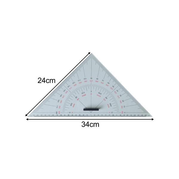 チャート描画三角定規測定ツール軽量三角角度分度器船舶描画教師製図木工指導用｜stk-shop｜12