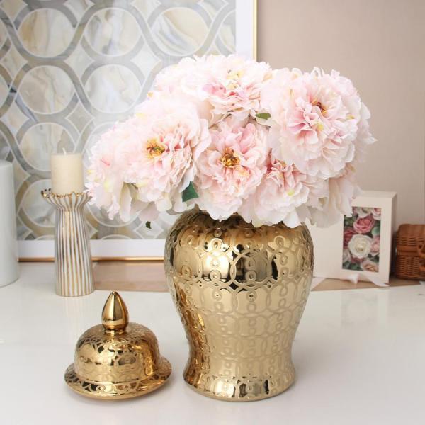 磁器ジンジャージャー フラワーアレンジメント ストレージボトル 磁器の花 花瓶 装飾花瓶 キッチン用フラワーダイニング ホリデーギフト_3