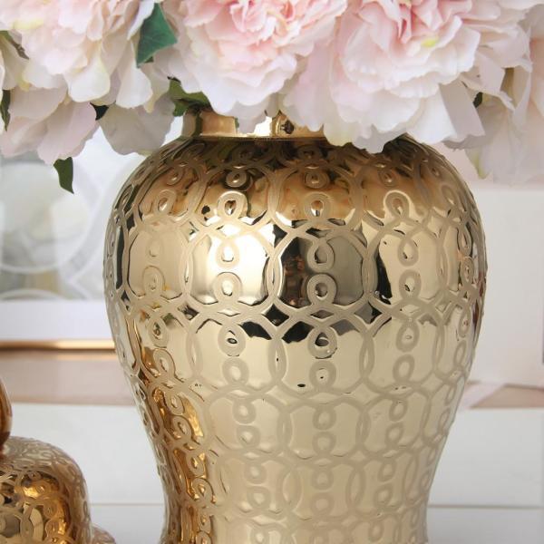 磁器ジンジャージャー フラワーアレンジメント ストレージボトル 磁器の花 花瓶 装飾花瓶 キッチン用フラワーダイニング ホリデーギフト_4