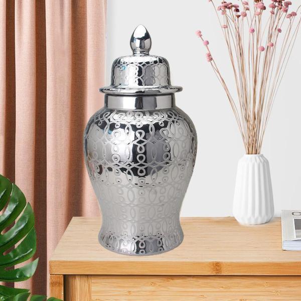 磁器ジンジャージャー フラワーアレンジメント ストレージボトル 磁器の花 花瓶 装飾花瓶 キッチン用フラワーダイニング ホリデーギフト_5