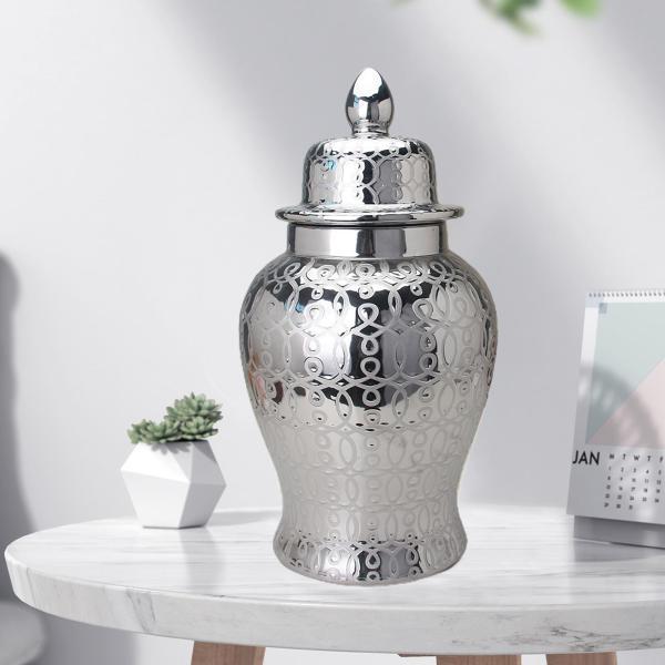 磁器ジンジャージャー フラワーアレンジメント ストレージボトル 磁器の花 花瓶 装飾花瓶 キッチン用フラワーダイニング ホリデーギフト_8