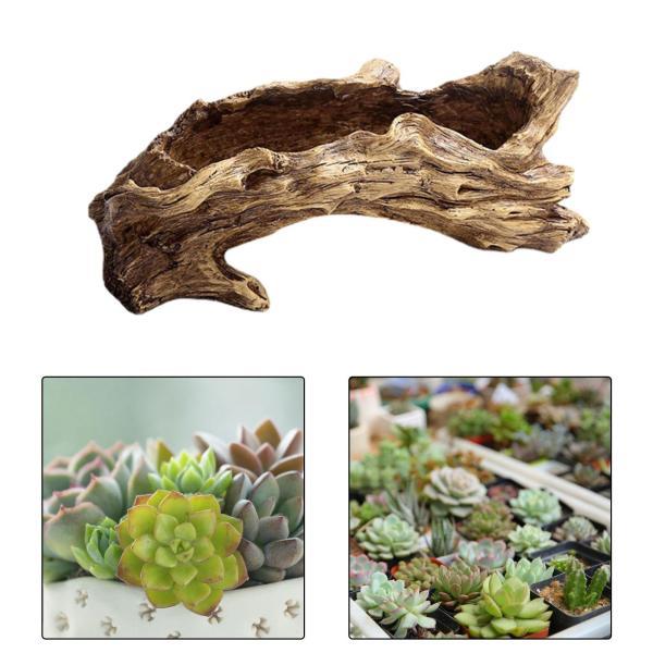 人工流木プランターコンテナ耐久性のあるレトロクリエイティブ樹脂木の