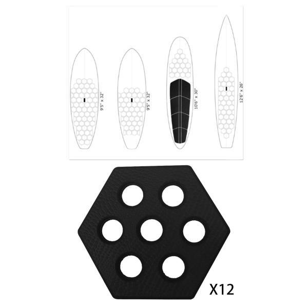 12x 六角形サーフボード トラクション パッド デッキパッド 12x 六角形サーフボード トラクション パッド デッキパッド