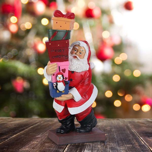 樹脂サンタクロースの置物サンタクロース像クリスマス装飾サンタフィギュア誕生日屋内屋外デスクトップ農家｜stk-shop｜14