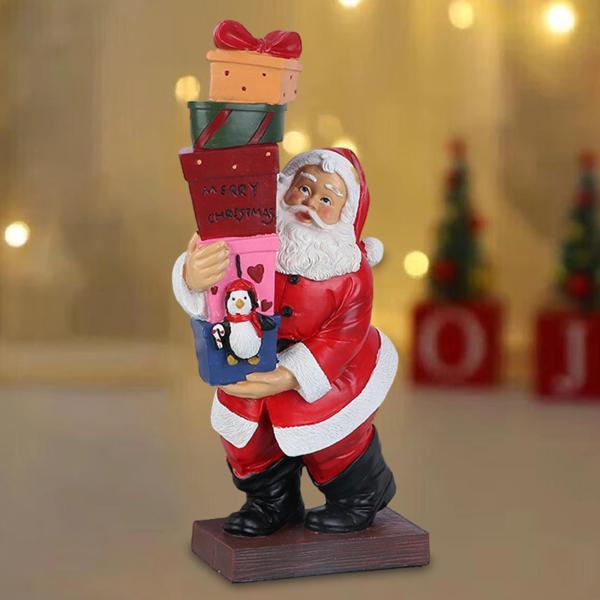 樹脂サンタクロースの置物サンタクロース像クリスマス装飾サンタフィギュア誕生日屋内屋外デスクトップ農家｜stk-shop｜16