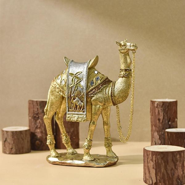 ラクダの置物動物像ラクダの彫刻卓上の装飾リビングルームのセンターピース寝室の本棚家の装飾｜stk-shop｜06
