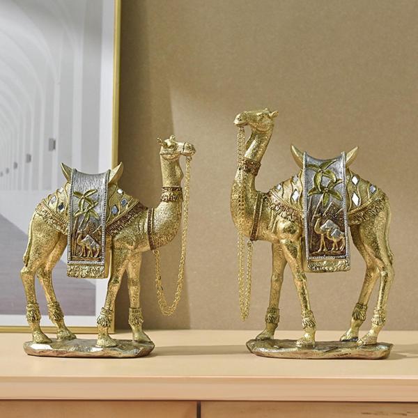 ラクダの置物動物像ラクダの彫刻卓上の装飾リビングルームのセンターピース寝室の本棚家の装飾｜stk-shop｜09