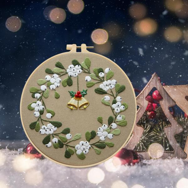 クリスマス刺繍 スターター 手刺繍 装飾画 説明書付き