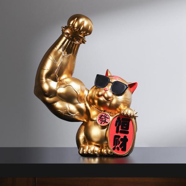 幸運の虎の置物卓上飾りアート工芸品動物彫刻虎の像棚玄関玄関