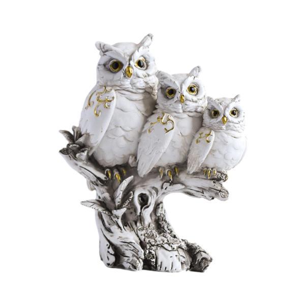 フクロウの置物 フクロウの彫刻の装飾品 動物像 フクロウの像