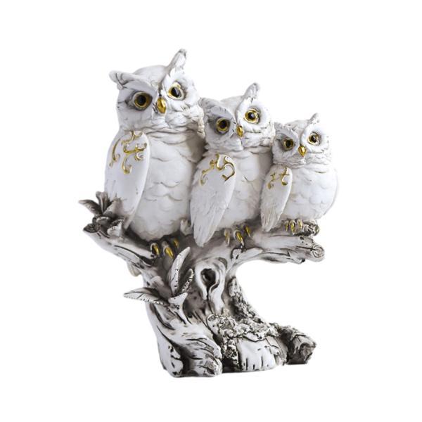フクロウの置物 フクロウの彫刻の装飾品 動物像 フクロウの像