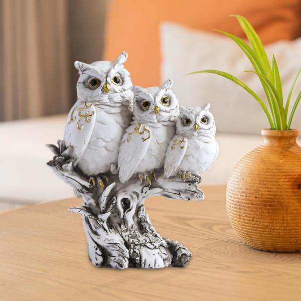 フクロウの置物 フクロウの彫刻の装飾品 動物像 フクロウの像