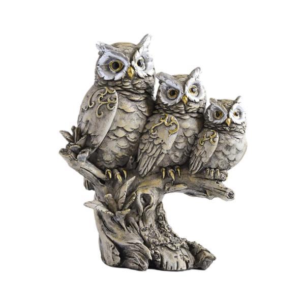 フクロウの置物 フクロウの彫刻の装飾品 動物像 フクロウの像